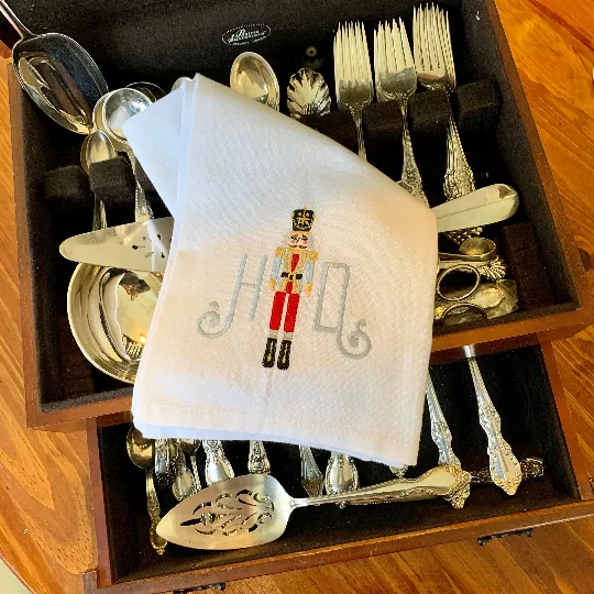 Monogrammed Nutcracker Towel