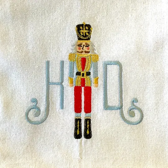 Monogrammed Nutcracker Towel
