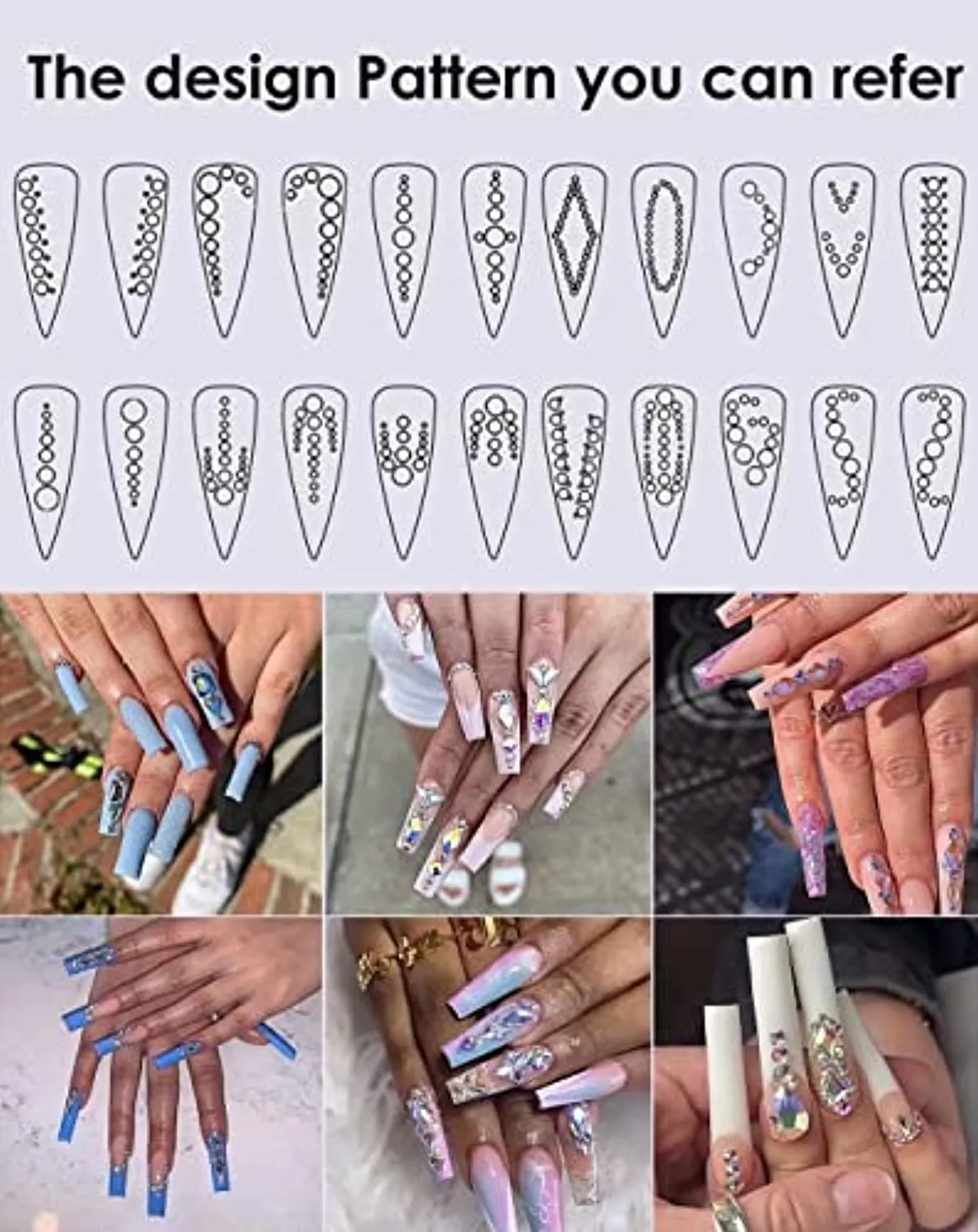 Nail Rhinestones Mini Pixie 1.2mm Diamond 1200Pcs Crystal AB Gems Jewels Flatback 1800Pcs 12 Shapes Rhinestones 120Pcs, Tufusiur Nail Art Supplies Decorations Accessories for Face Tooth Makeup Crafts