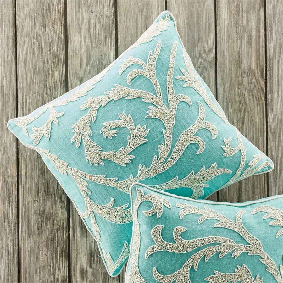 Napa Home Garden, AMALFI SEQUIN 18" SQUARE PILLOW,pn200bl