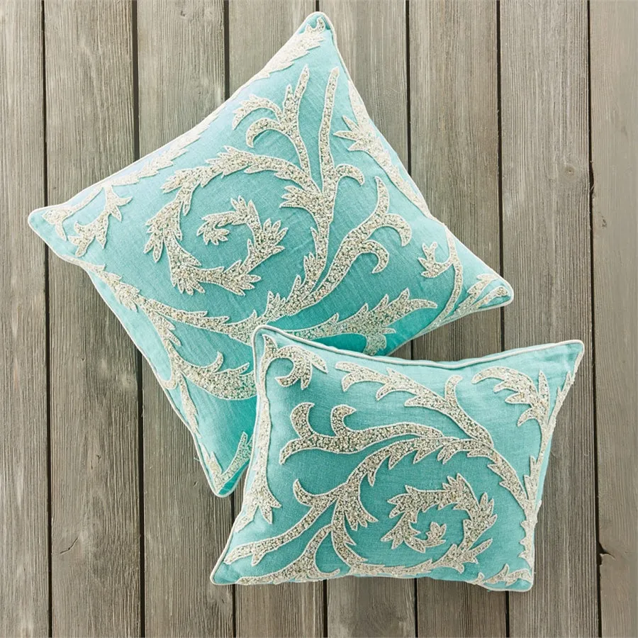 Napa Home Garden, AMALFI SEQUIN 18" SQUARE PILLOW,pn200bl