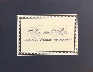Navy on Linen Notecards