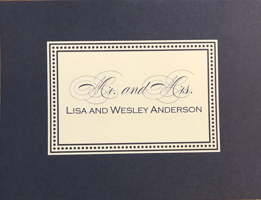 Navy on Linen Notecards