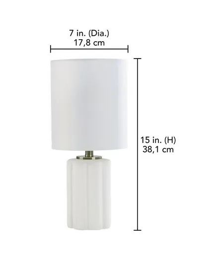 NEW HOMETRENDS Table Lamp, 15 in., ceramic