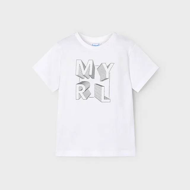 NEW SS25 Mayoral Boys T Shirt 170 White/28