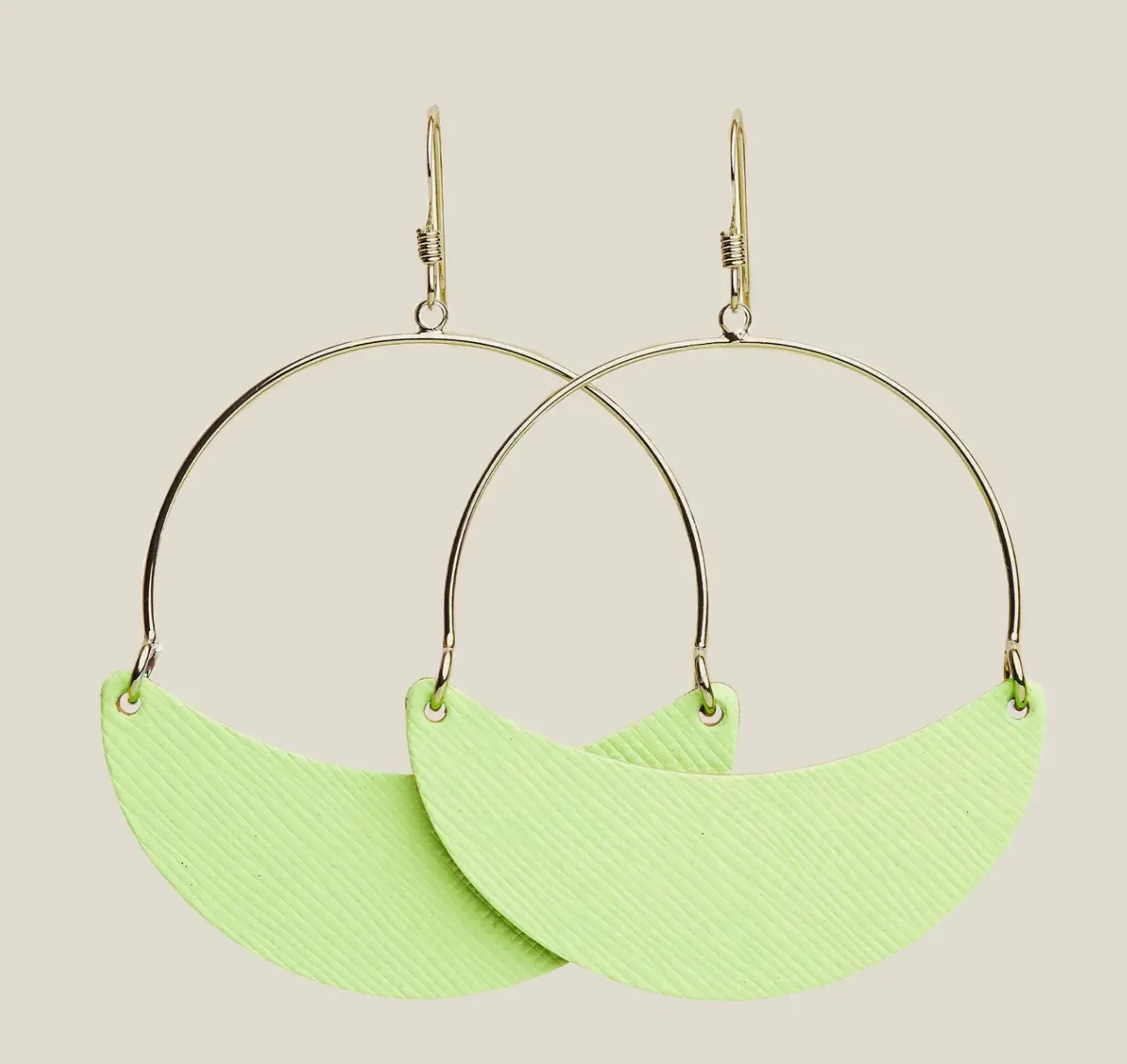 Nickel and Suede Citrus Asters Small Earrings