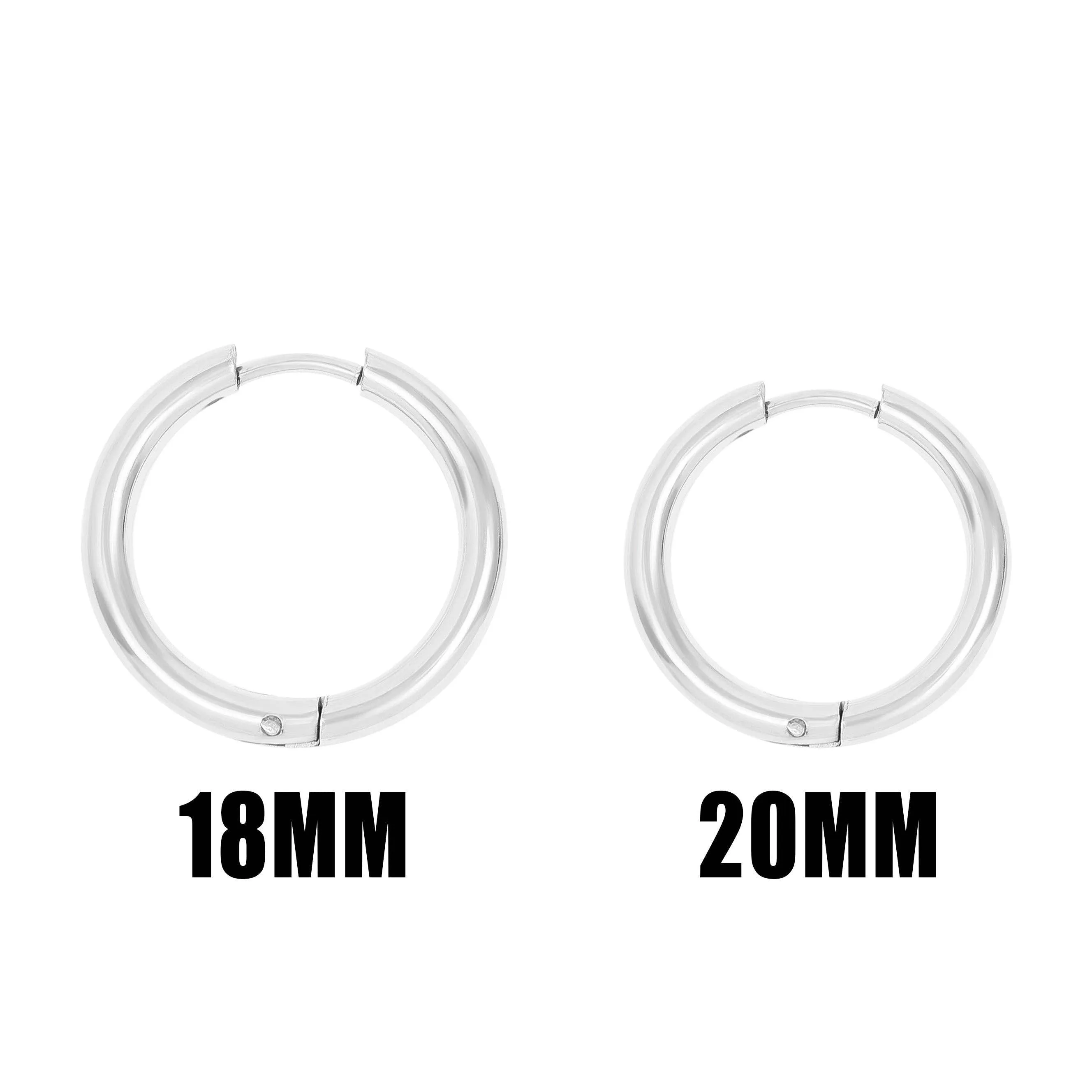 Nicole 18K Gold PVD and Stainless Steel PVD Simple Hoop Earrings