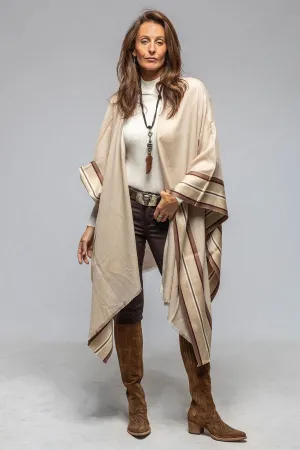 Nuvola Cashmere Silk Cape/Shawl In Beige