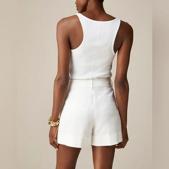 NWT J.Crew Remi Short in Stretch Linen Blend Size 8