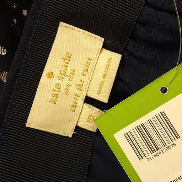 NWT, Kate Spade New York Night Sky Lurex Dot Skirt