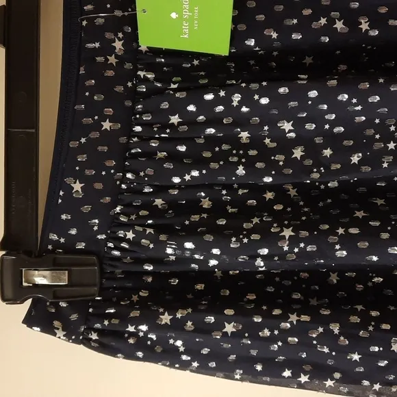 NWT, Kate Spade New York Night Sky Lurex Dot Skirt