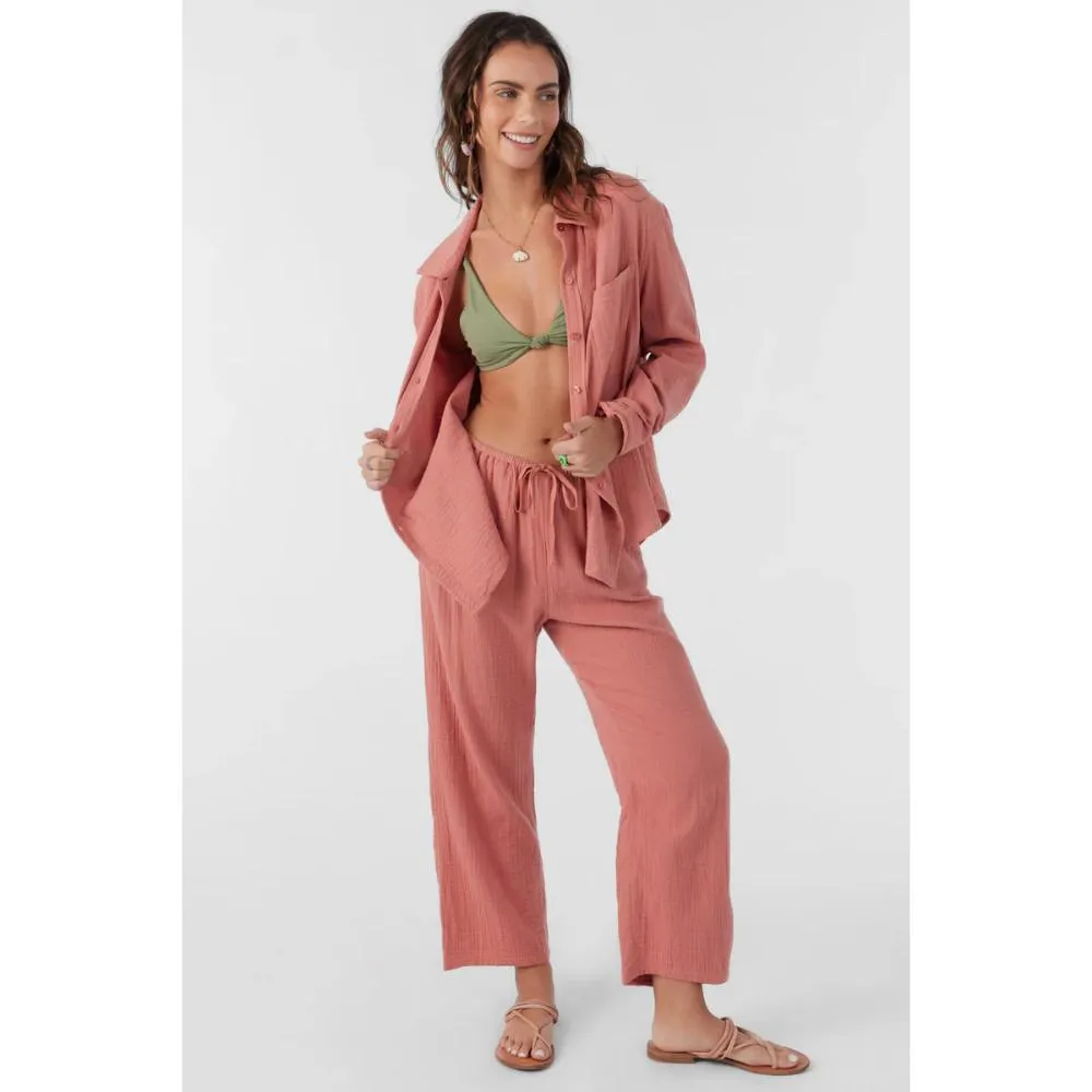 O'NEILL LENI DOUBLE GAUZE TOP CANYON ROSE