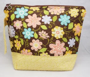 Pale Yellow Flowers - Project Bag - Medium