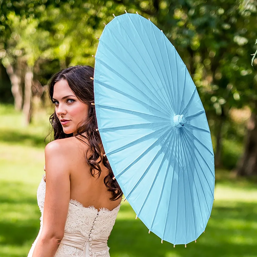 Paper Parasol with Bamboo Handle - Assorted Colors