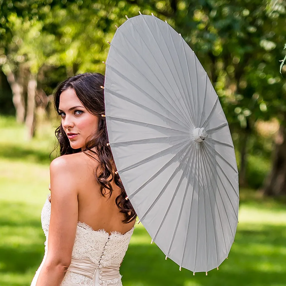 Paper Parasol with Bamboo Handle - Assorted Colors