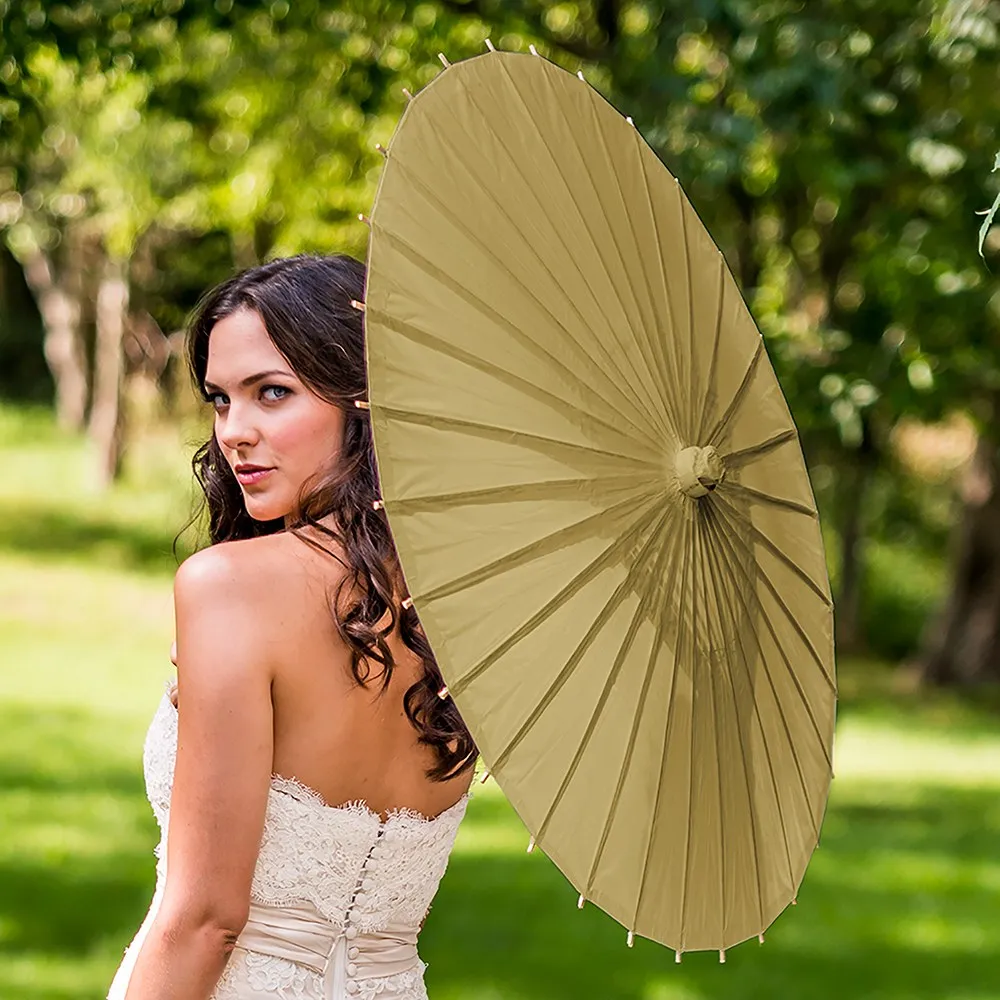 Paper Parasol with Bamboo Handle - Assorted Colors