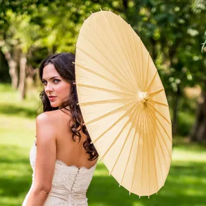 Paper Parasol with Bamboo Handle - Assorted Colors