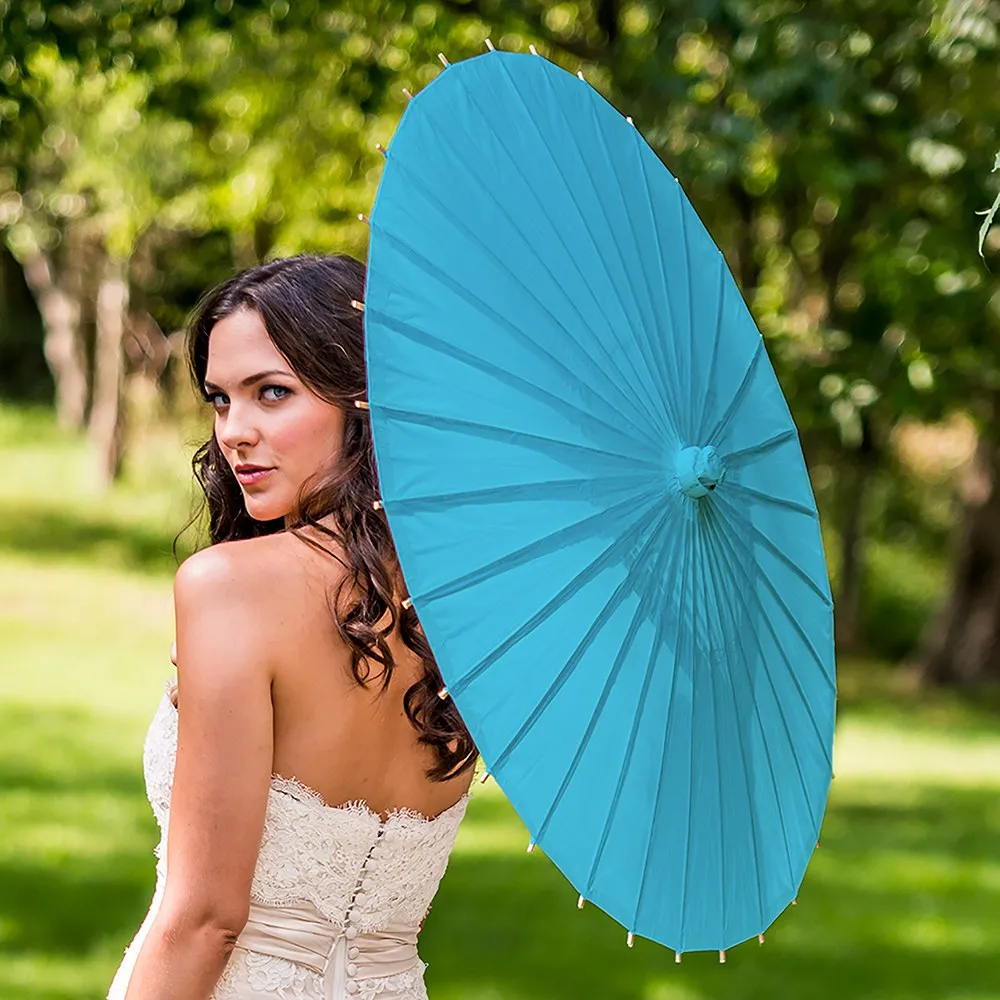 Paper Parasol with Bamboo Handle - Assorted Colors