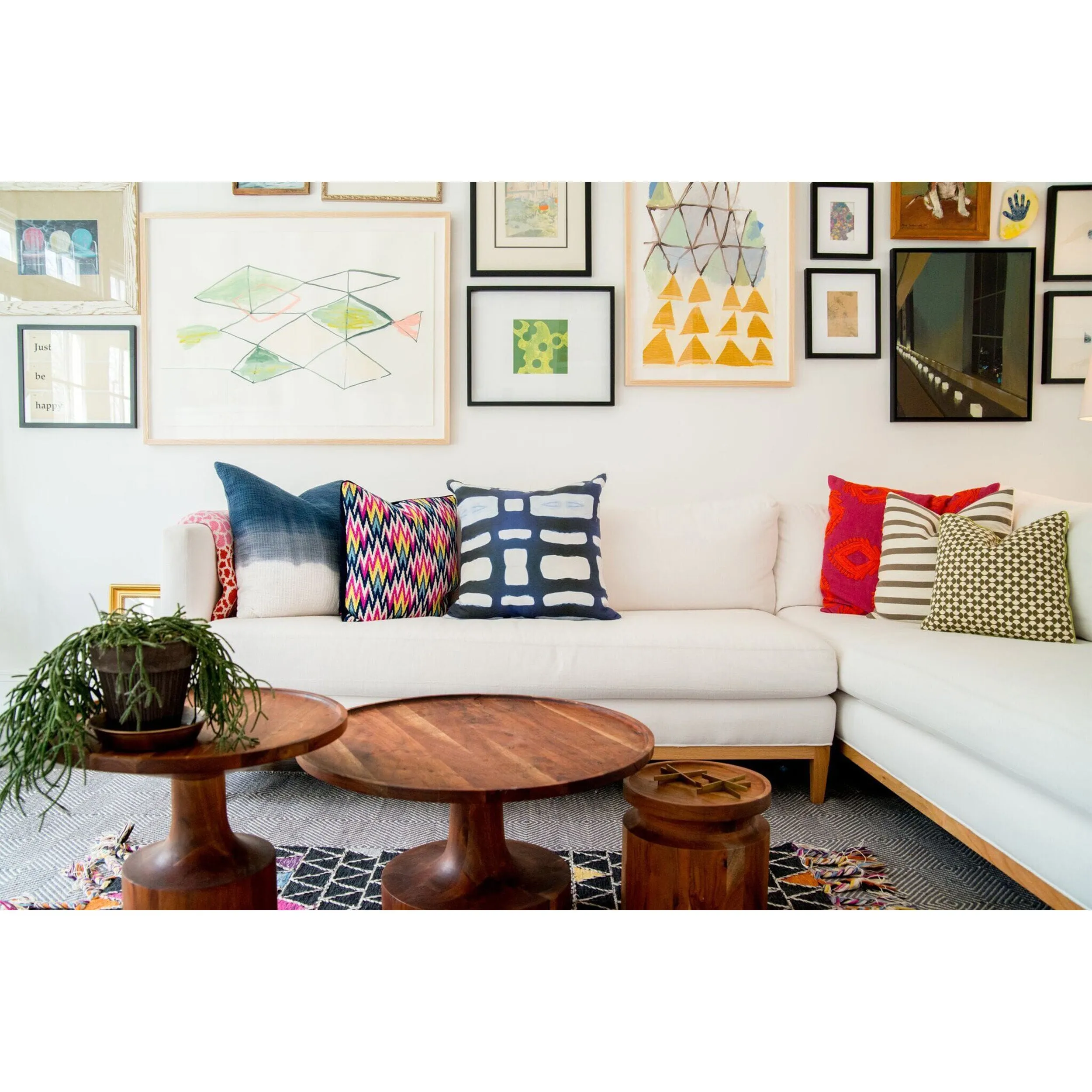 Paper Puzzle Indigo Pillow