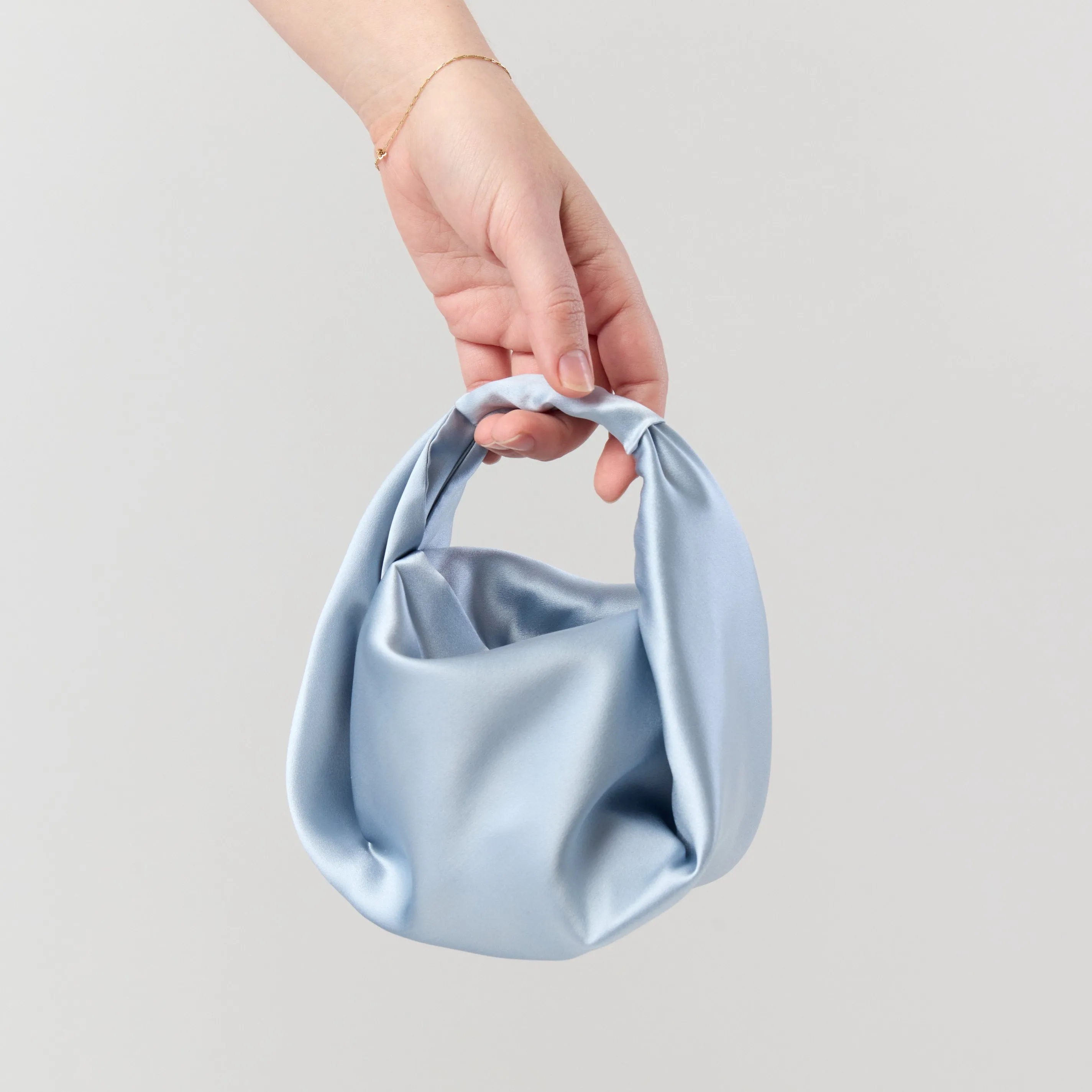 Parachute Bag - Bluebell Silk Satin