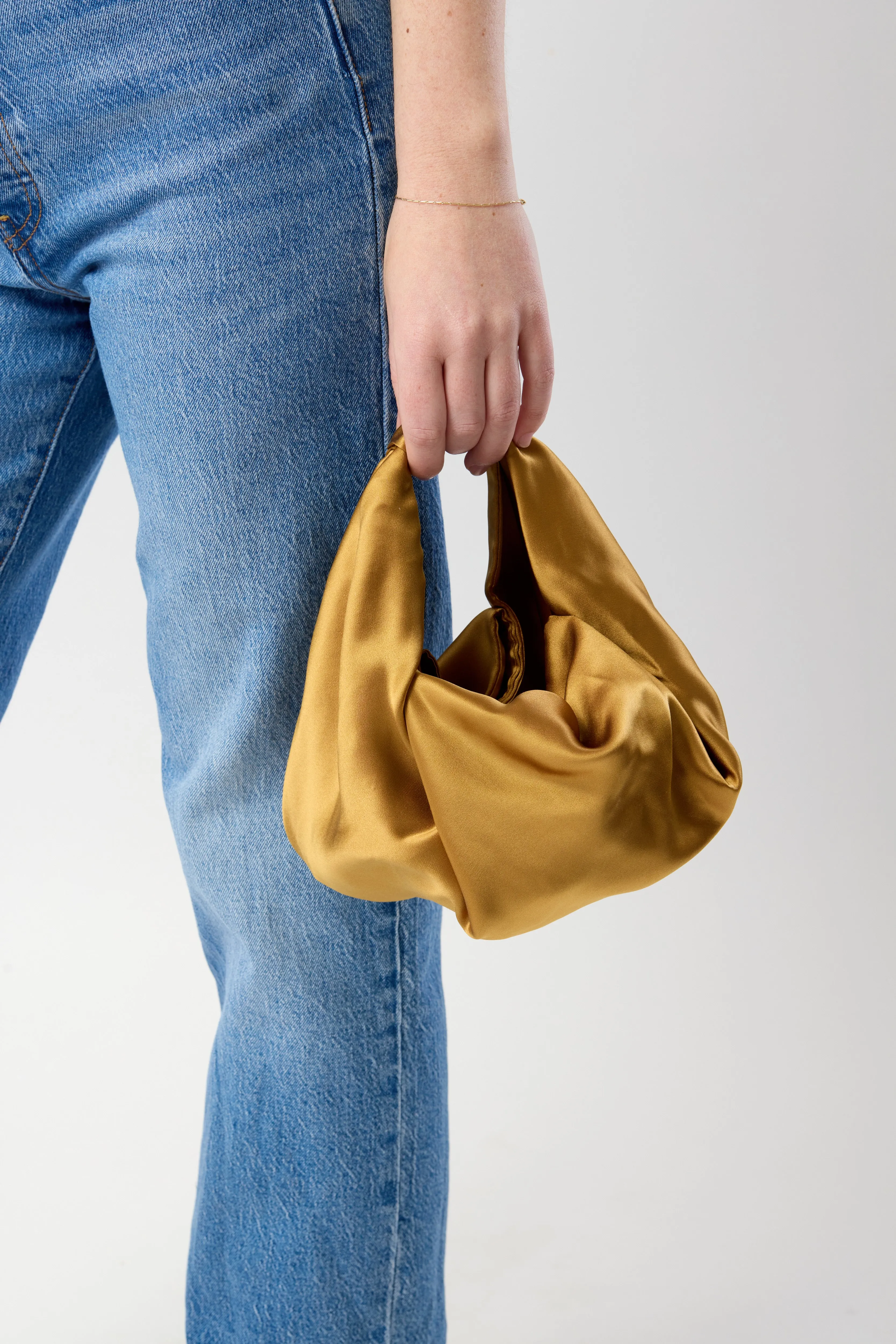 Parachute Bag - Gold Silk Satin