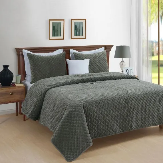 Park Avenue Amalia Cotton Velvet Quilted Comforter Set