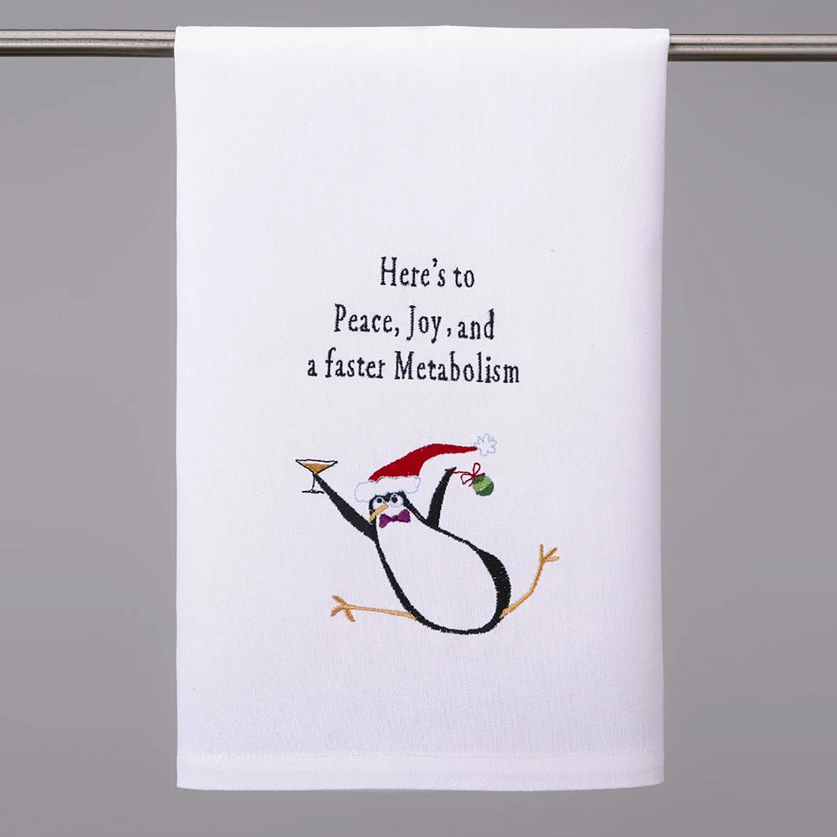 Penguin A Faster Metabolism Kitchen Towel - Christmas