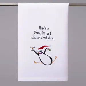 Penguin A Faster Metabolism Kitchen Towel - Christmas