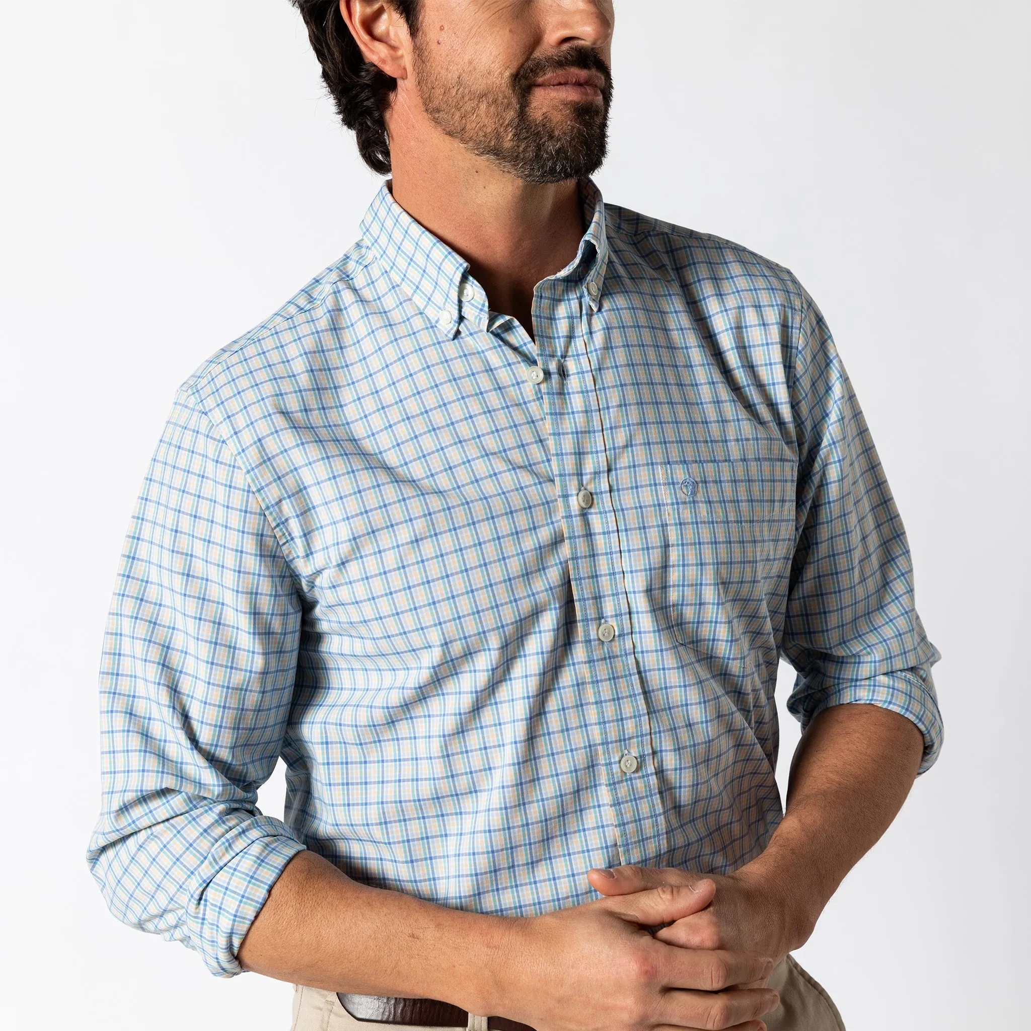 Performance Poplin Sport Shirt - Bradley Plaid