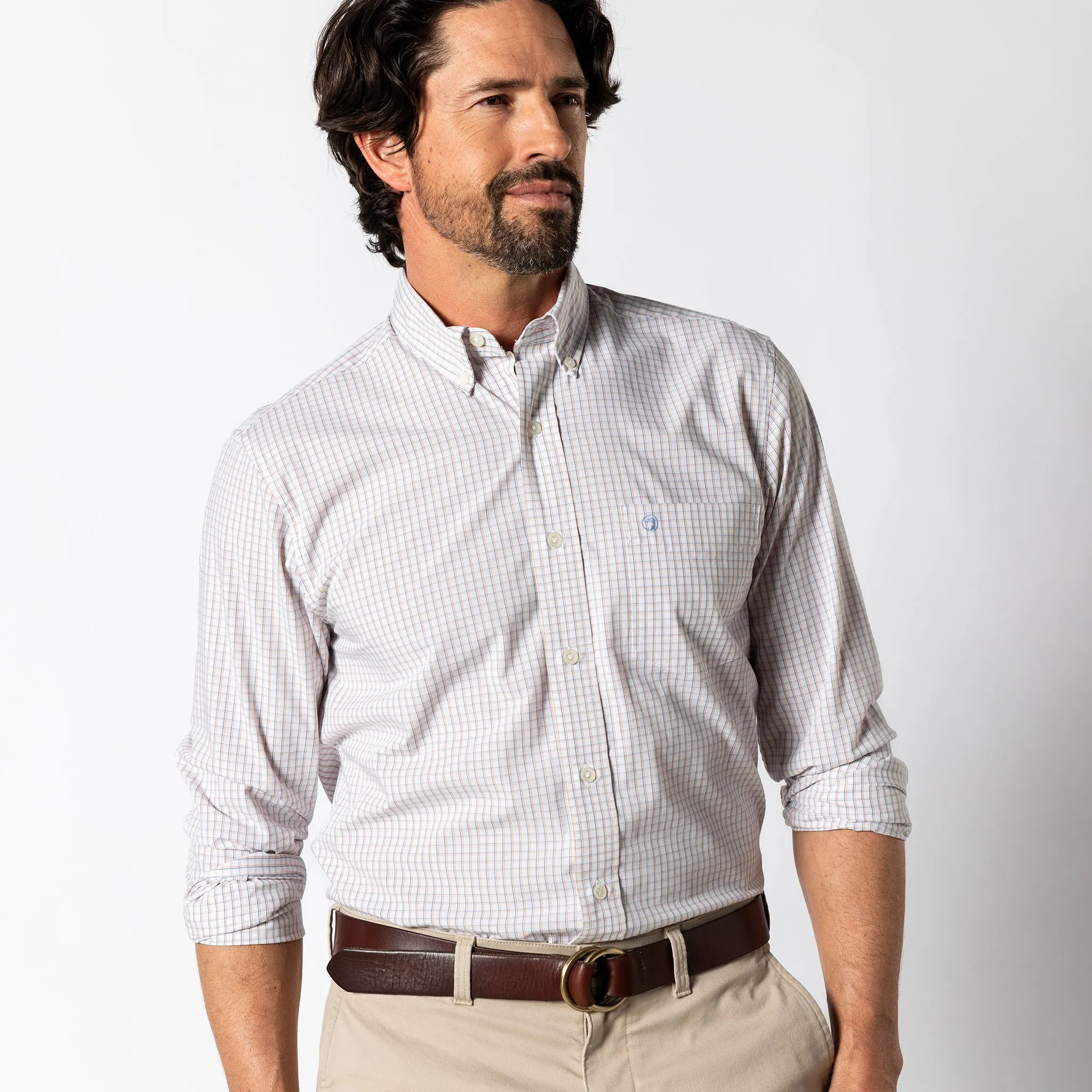 Performance Poplin Sport Shirt - Casey Plaid