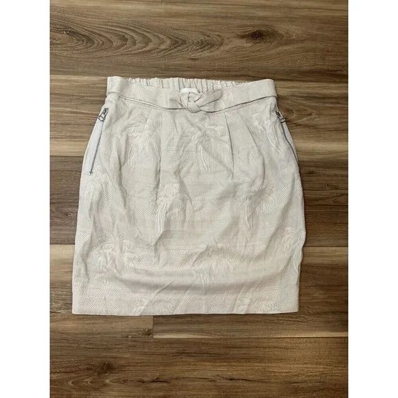 Phillip Lim Women Skirt  Palm Trees Printed Silk Cotton above knee Slight A Sz 4