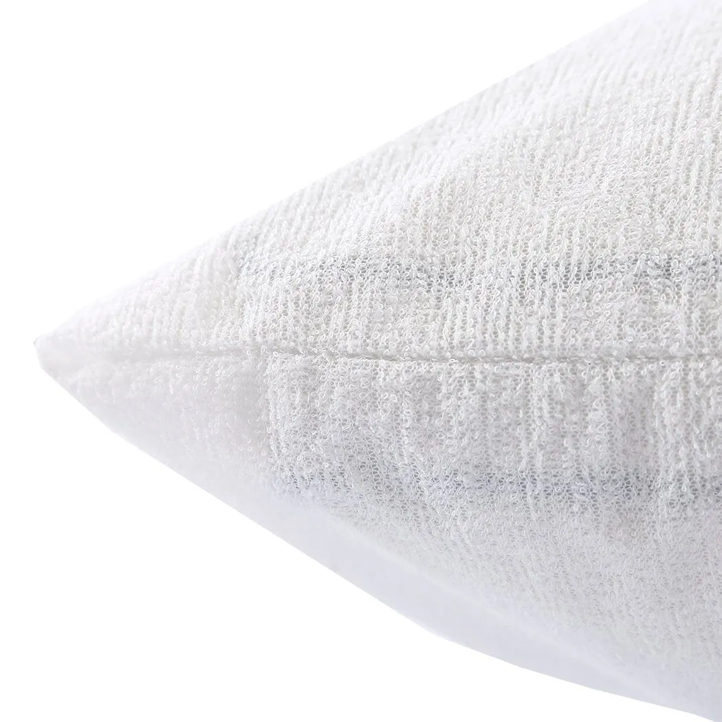 Pillow Protector Pillowcase Cases Cover Bamboo Fabric Soft Waterproof x2