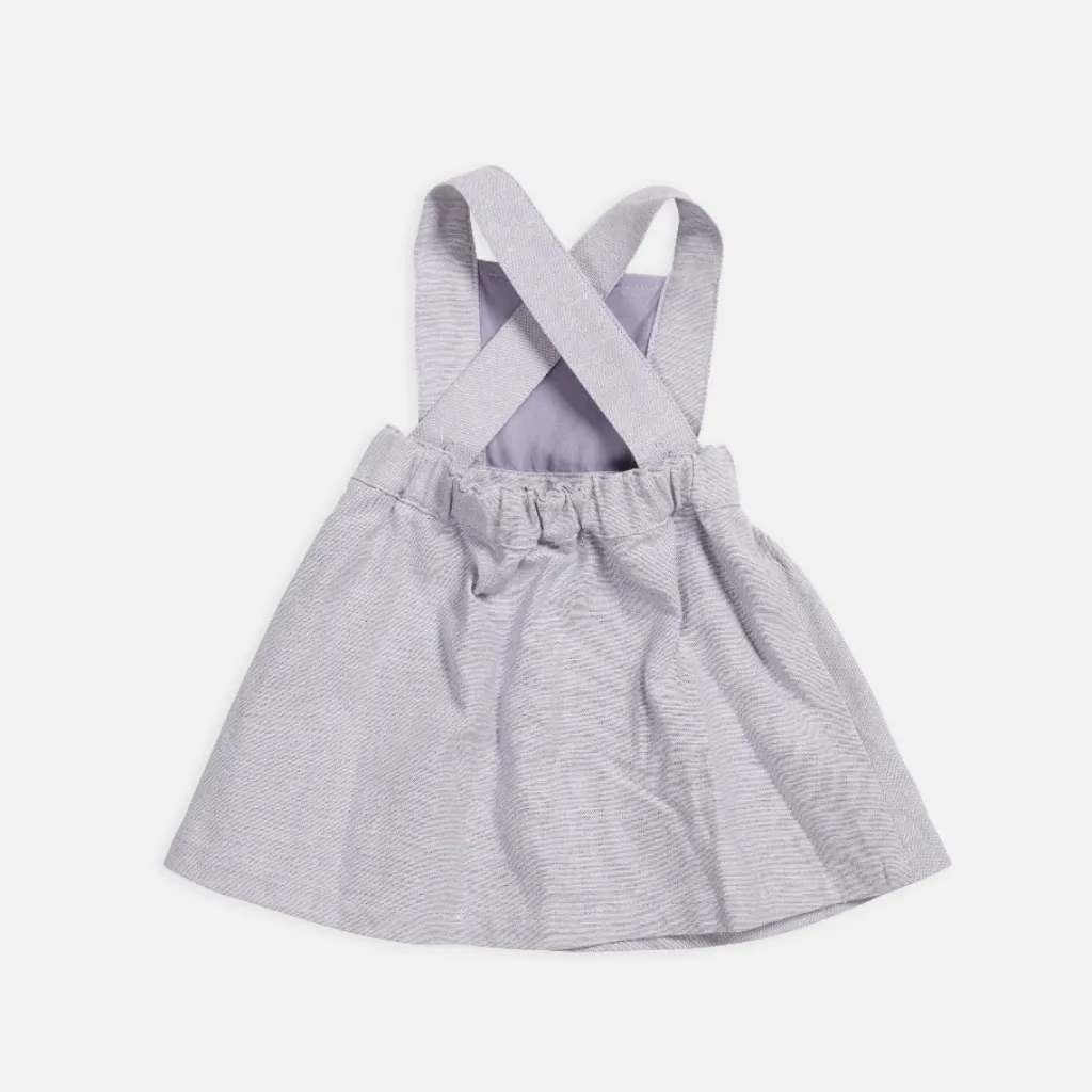 Pinafore Dress - Lavender Grey