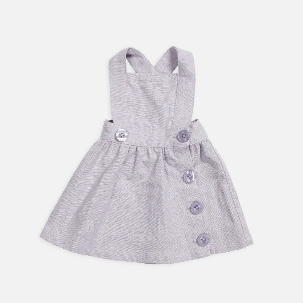 Pinafore Dress - Lavender Grey
