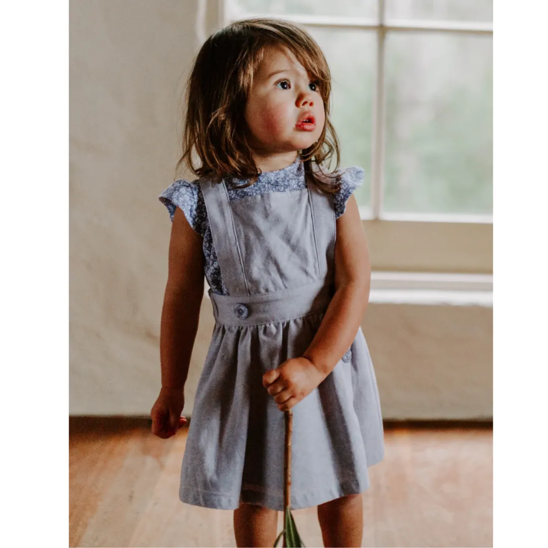 Pinafore Dress - Lavender Grey