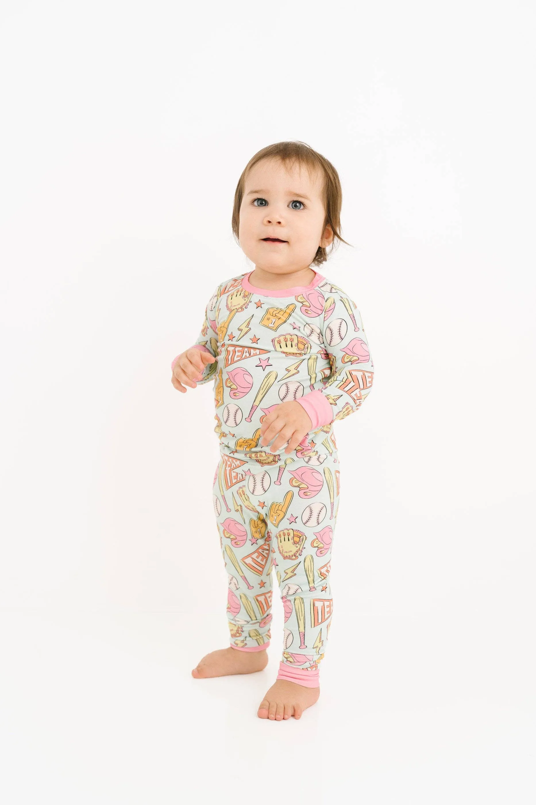 Pink Ballgame PJ Set
