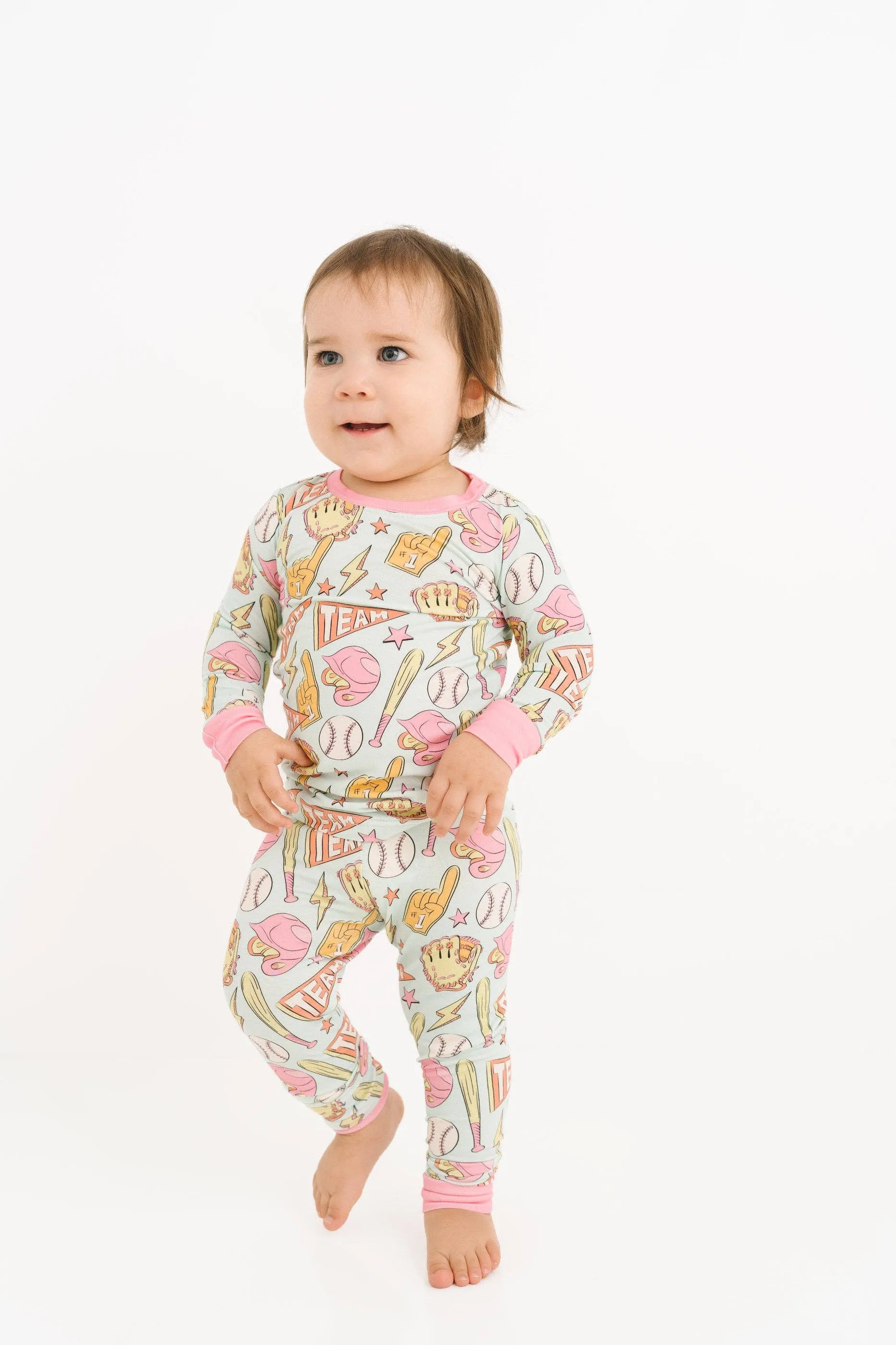 Pink Ballgame PJ Set