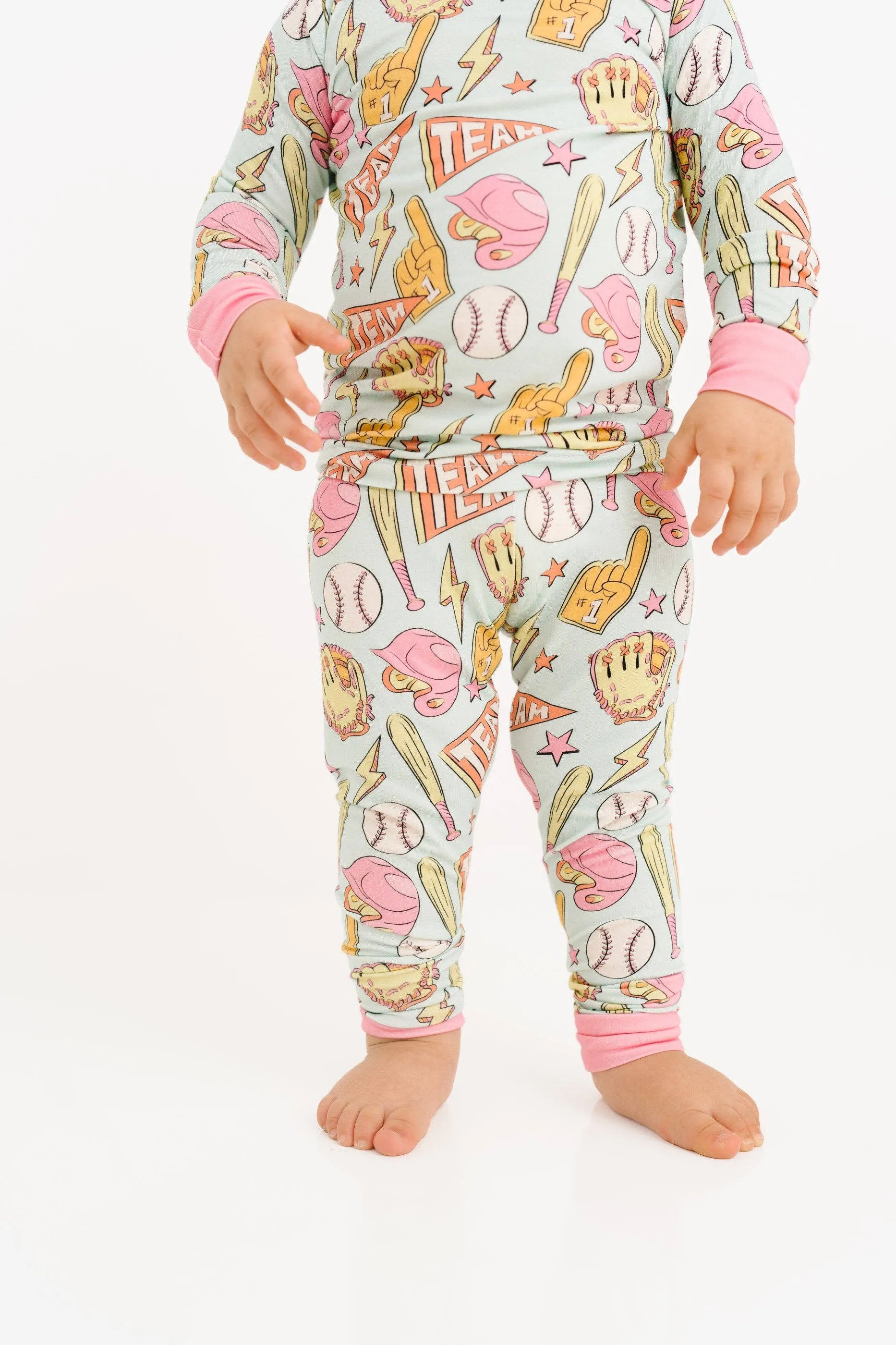 Pink Ballgame PJ Set