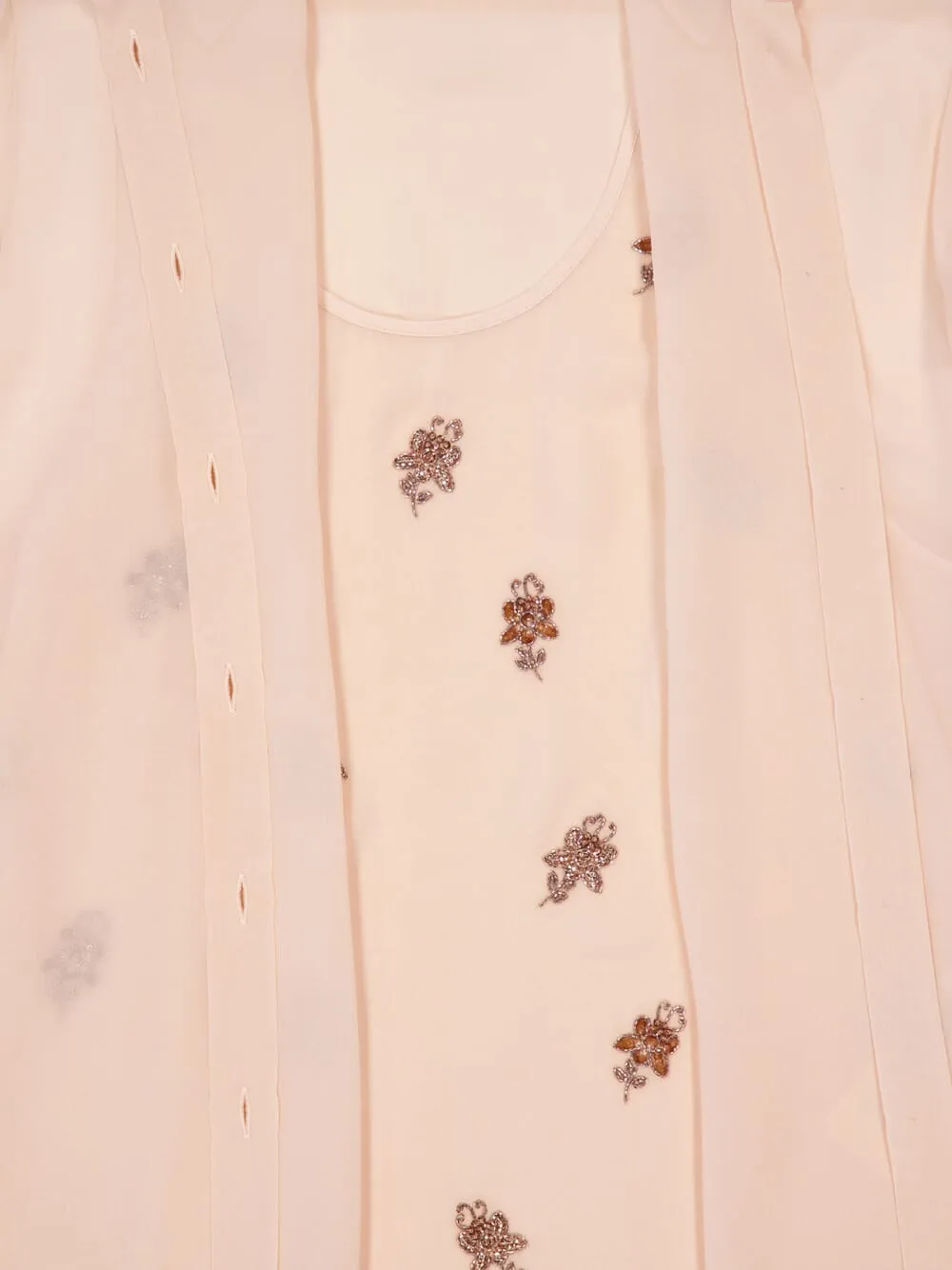 Pink Embroidered Silk Georgette Top