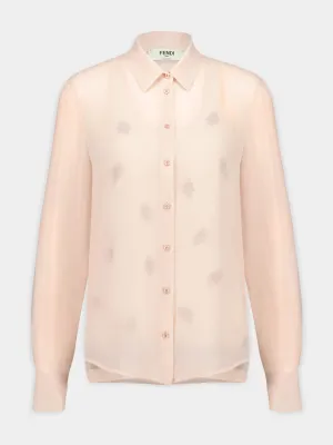 Pink Embroidered Silk Georgette Top