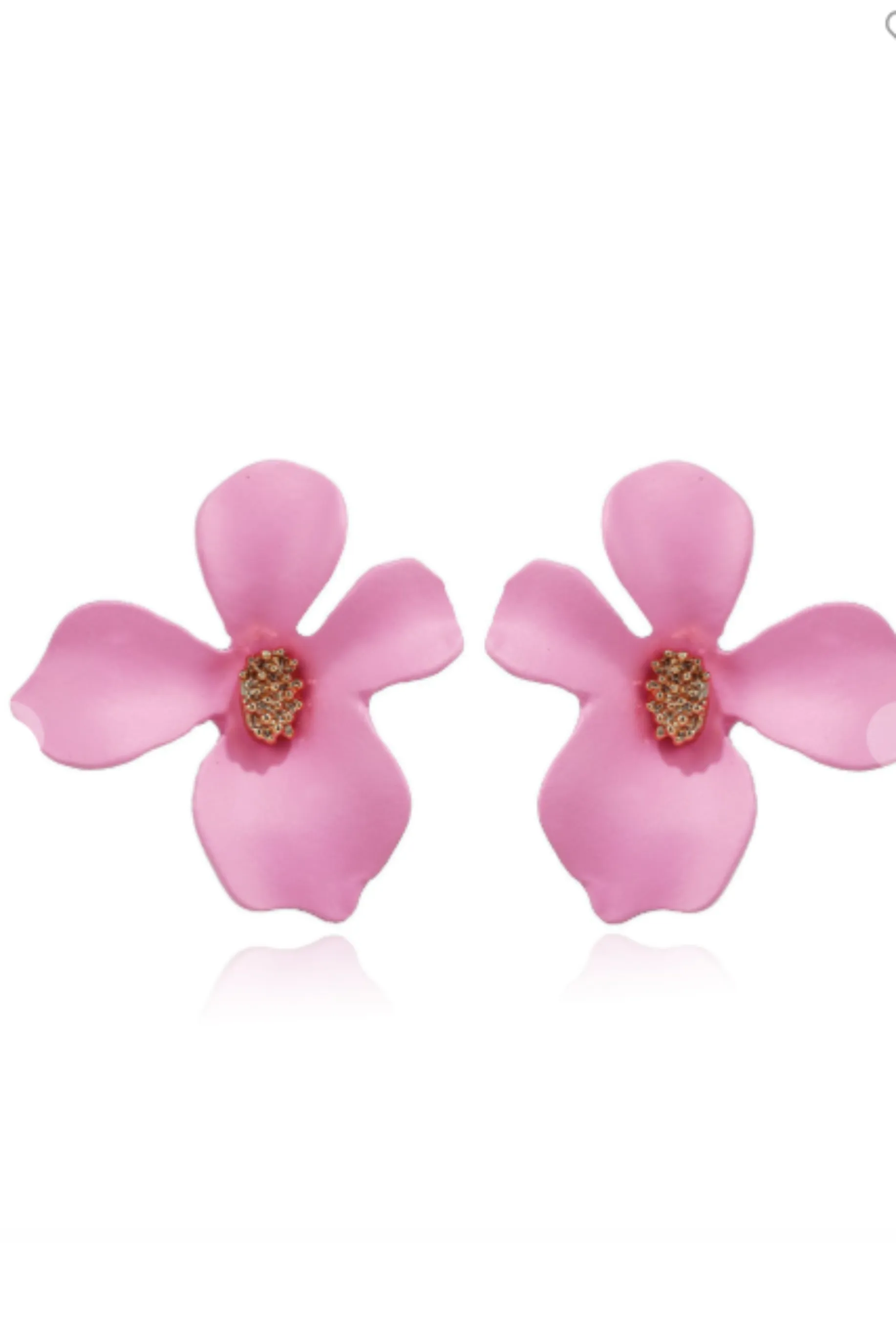Pink Flower Earrings