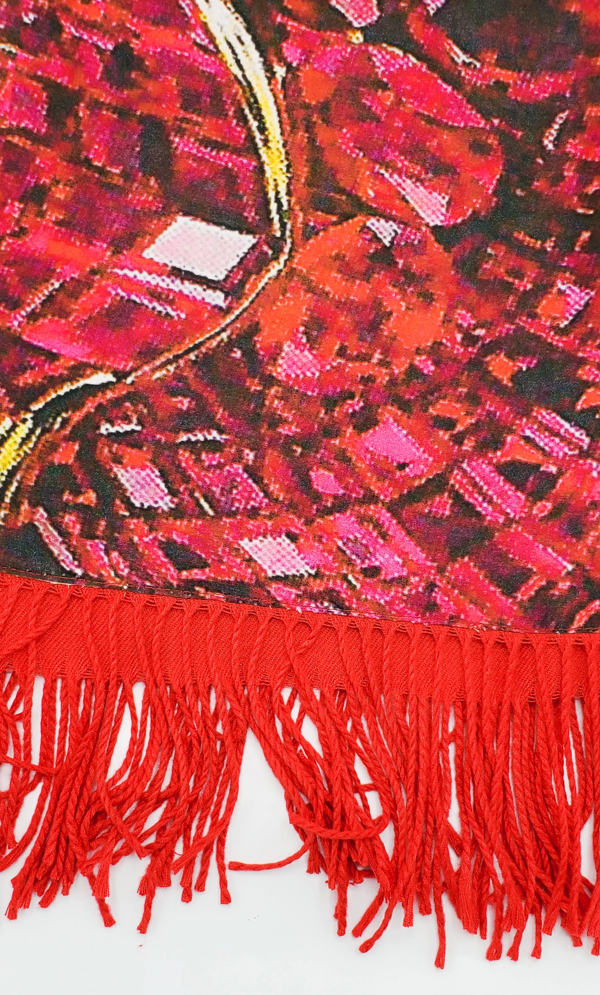Pink Long Cashmere Backed Stole
