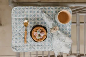 Placemats Quilted Blue / White (Set of 4)