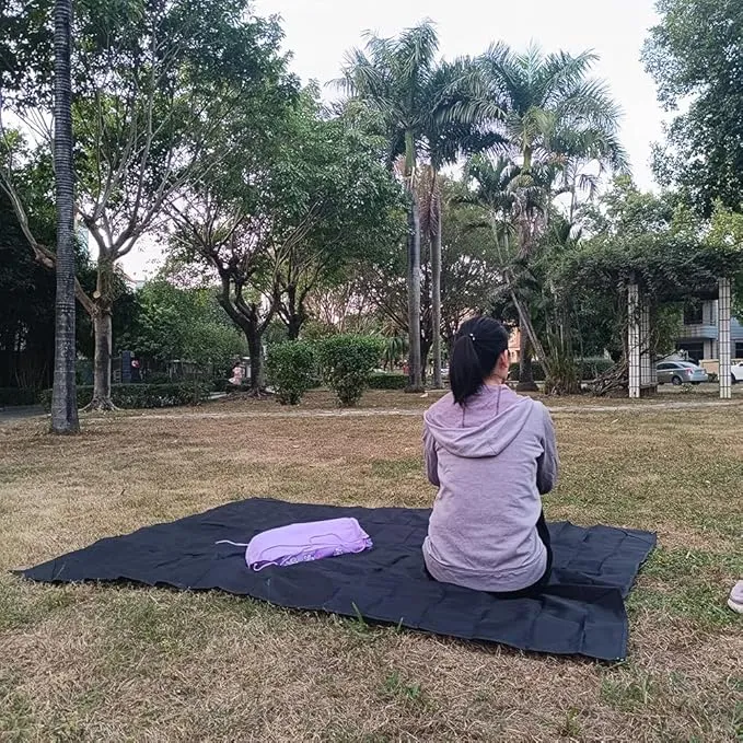 Pocket Blanket, 55”*79” Outdoor Foldable Compact Lightweight Tarp for Concert Festival Travel Backpacking Hiking, Beach Blanket Sandproof, Easily Fit Small Bag, Water Resistant Fast Dry Picnic Mat