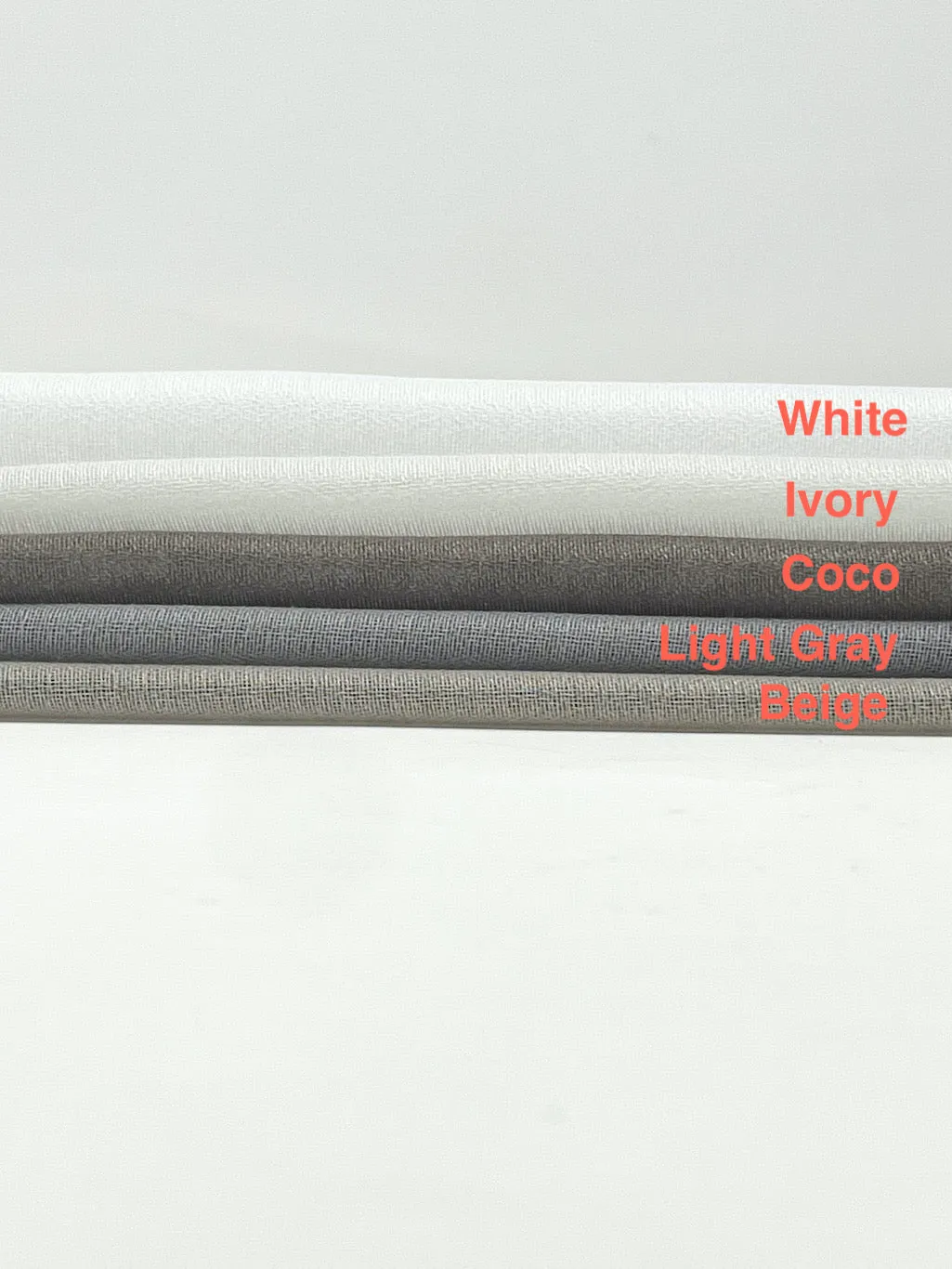 Poly Sheer Faux Linen Fabric By The Yard/CL1122