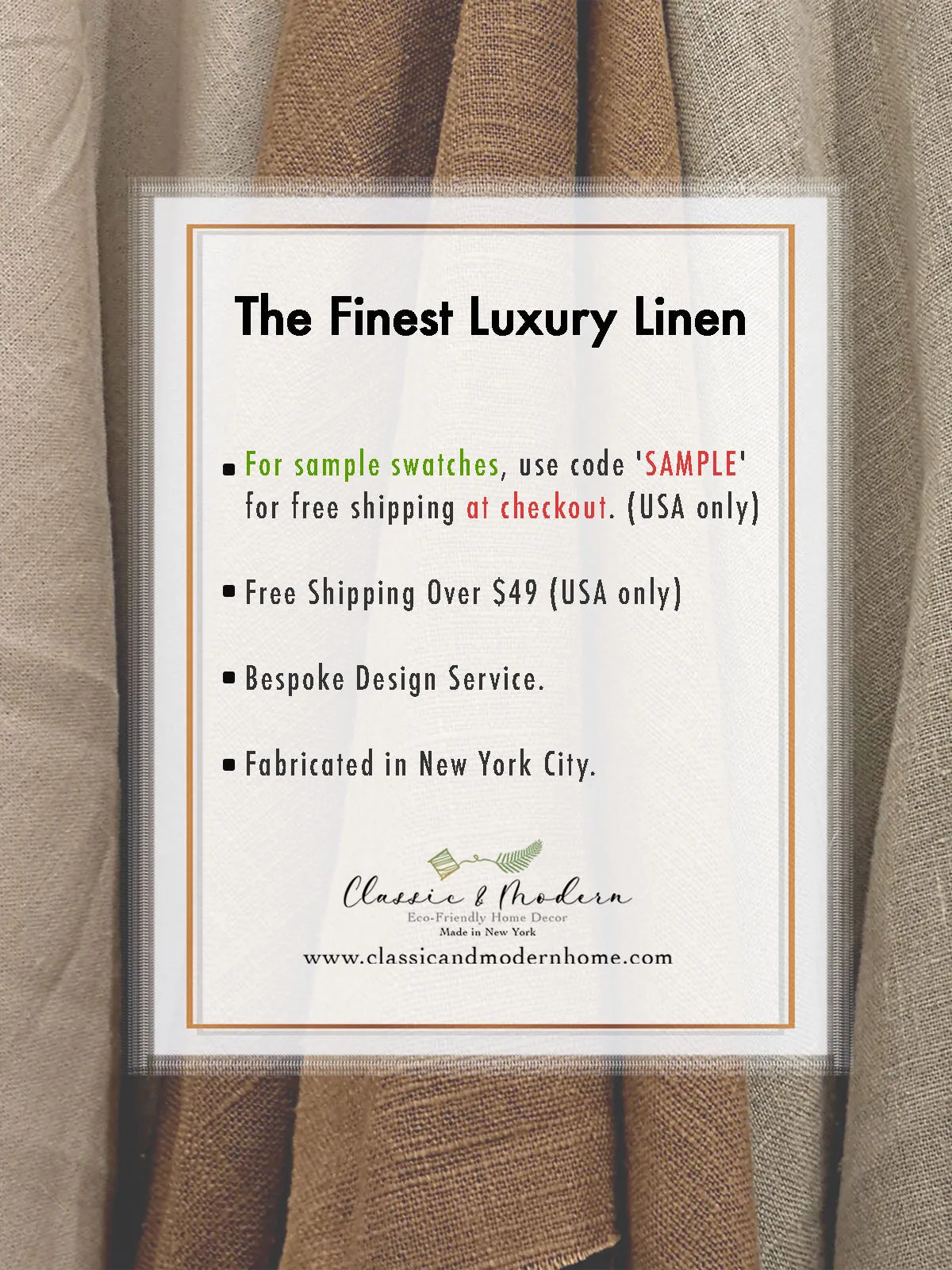 Poly Sheer Faux Linen Fabric By The Yard/CL1122