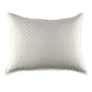 Pom Pom at Home Hampton Flax Linen Diamond Quilted Big Pillow With Insert - 28” x 36”
