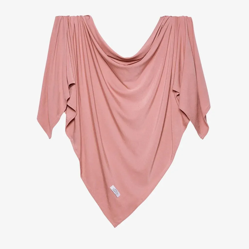 Posh Peanut Dusty Rose-Infant Swaddle and Headwrap Set