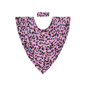 Posh Peanut Infant Swaddle & Bow Set - Electric Leopard