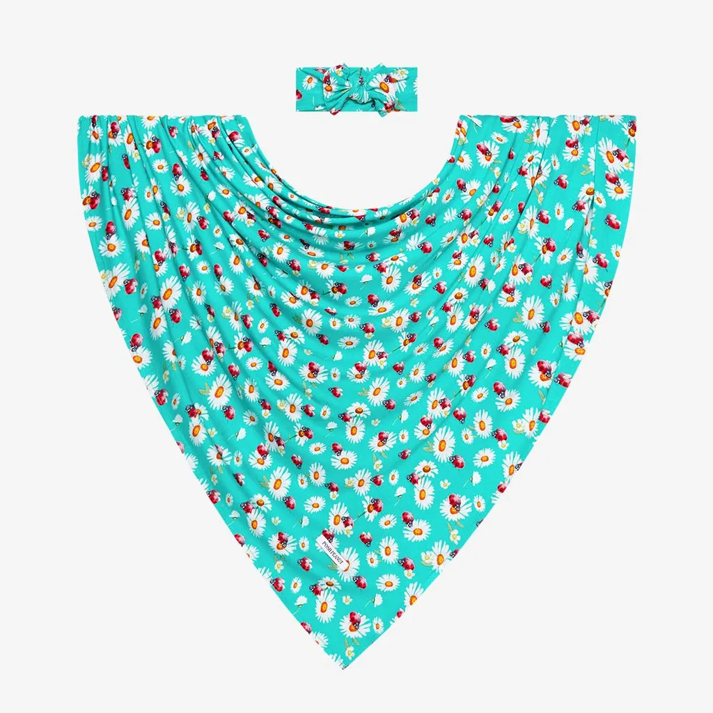 Posh Peanut Ladybug Swaddle & Headband Set